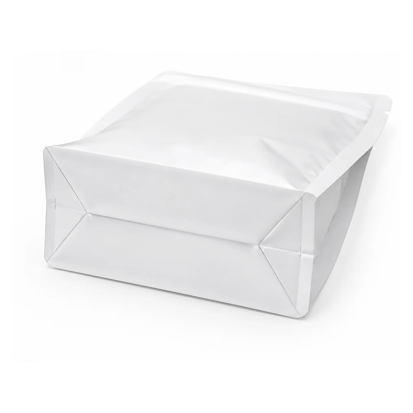 Flat bottom pouch box bottom detail